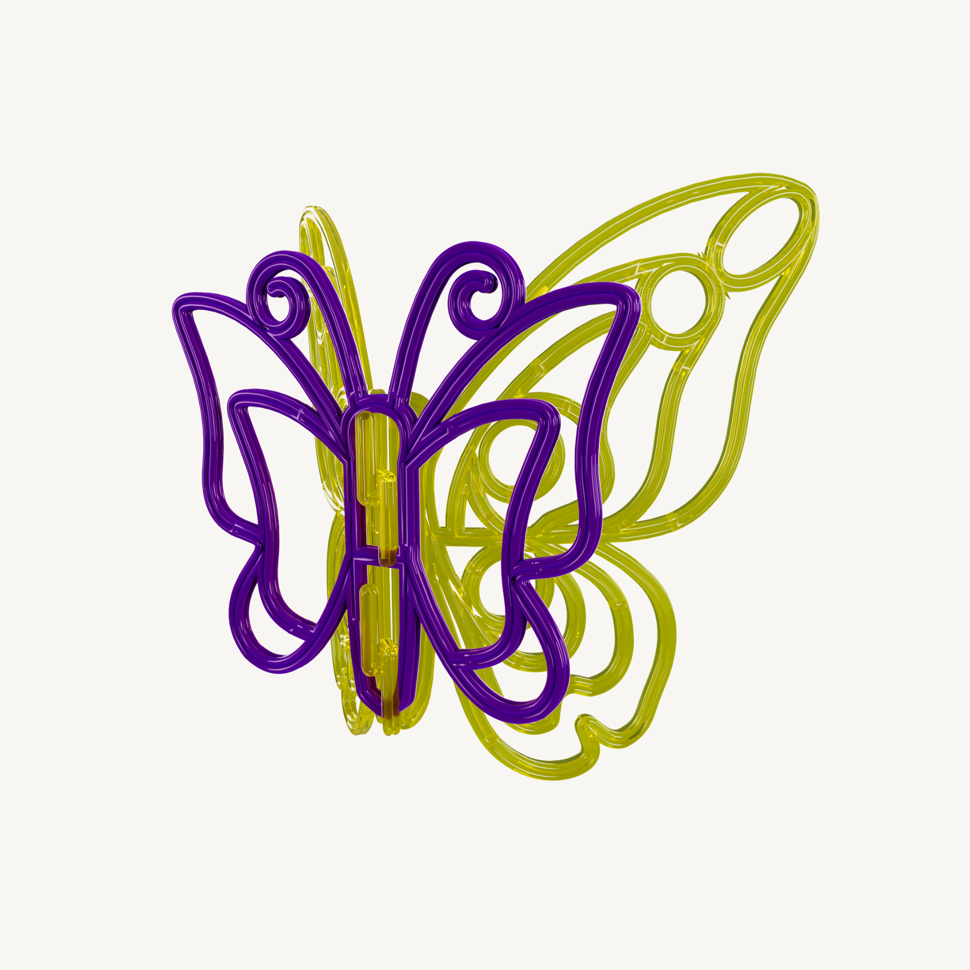 Décor suspension 3D Papillon pop H0,51 x L0,62 x P0,24m